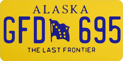 AK license plate GFD695