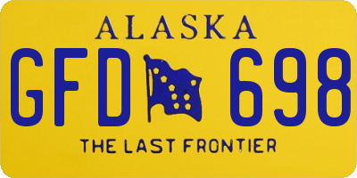 AK license plate GFD698