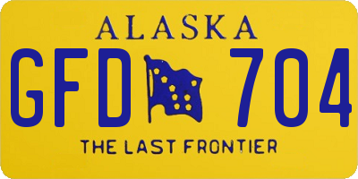 AK license plate GFD704