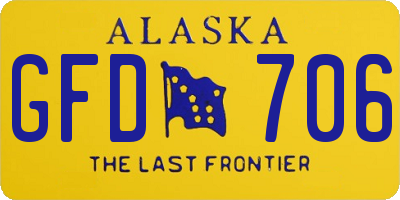 AK license plate GFD706