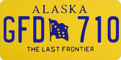 AK license plate GFD710