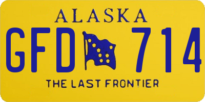 AK license plate GFD714