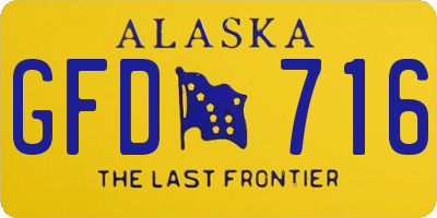 AK license plate GFD716