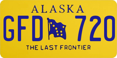 AK license plate GFD720