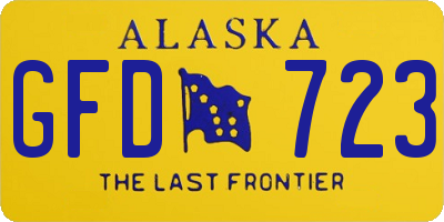 AK license plate GFD723