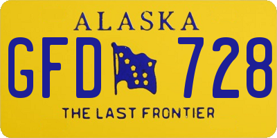 AK license plate GFD728