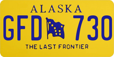 AK license plate GFD730