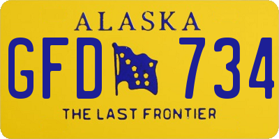 AK license plate GFD734