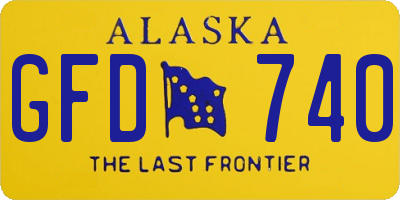 AK license plate GFD740