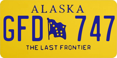 AK license plate GFD747