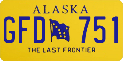 AK license plate GFD751