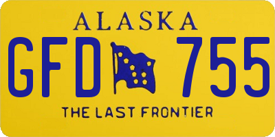 AK license plate GFD755