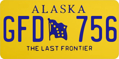 AK license plate GFD756