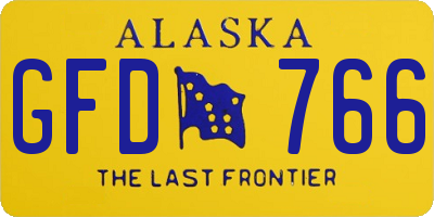 AK license plate GFD766