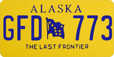 AK license plate GFD773