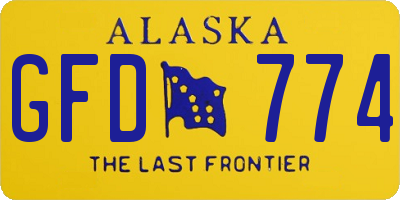 AK license plate GFD774
