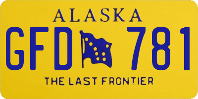 AK license plate GFD781