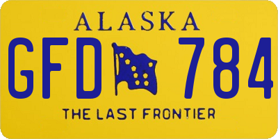AK license plate GFD784