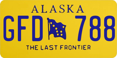 AK license plate GFD788