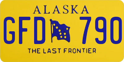 AK license plate GFD790