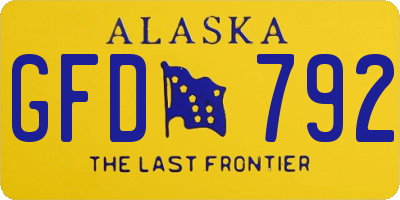 AK license plate GFD792