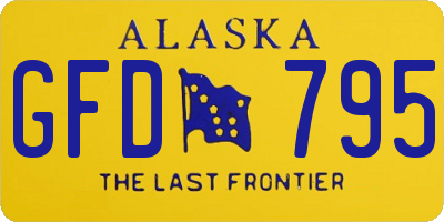 AK license plate GFD795