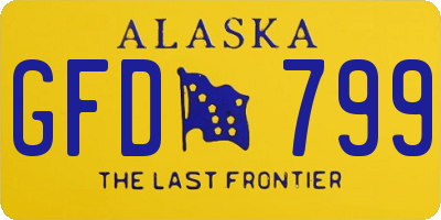 AK license plate GFD799