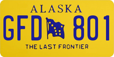 AK license plate GFD801