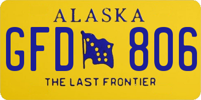 AK license plate GFD806