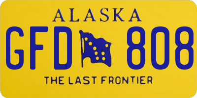 AK license plate GFD808