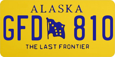 AK license plate GFD810