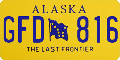 AK license plate GFD816