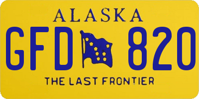 AK license plate GFD820