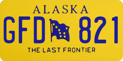 AK license plate GFD821