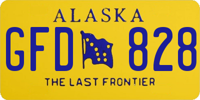 AK license plate GFD828