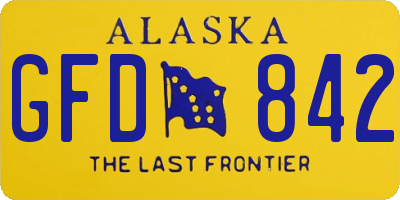 AK license plate GFD842