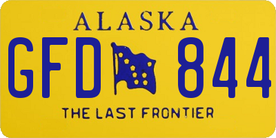 AK license plate GFD844