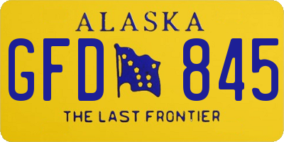 AK license plate GFD845