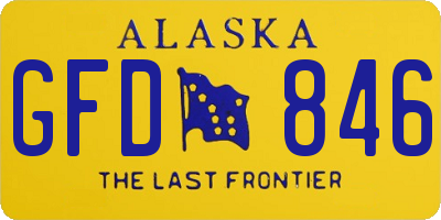 AK license plate GFD846
