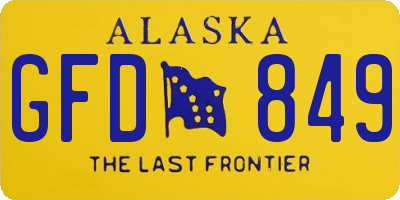 AK license plate GFD849