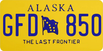 AK license plate GFD850