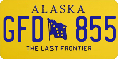 AK license plate GFD855