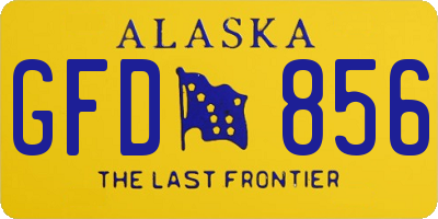 AK license plate GFD856