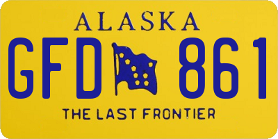 AK license plate GFD861