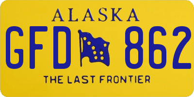 AK license plate GFD862