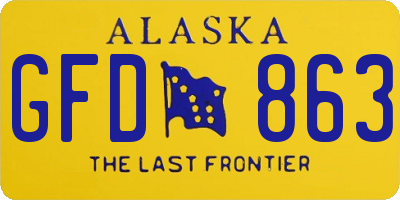 AK license plate GFD863