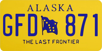AK license plate GFD871