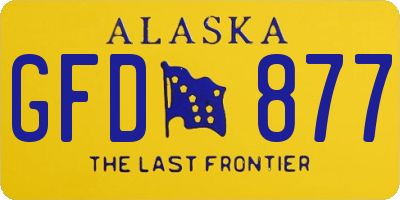 AK license plate GFD877