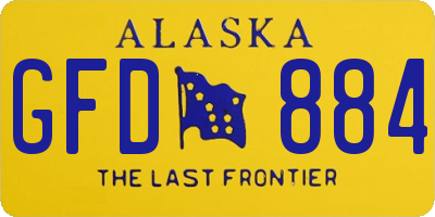 AK license plate GFD884