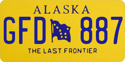 AK license plate GFD887